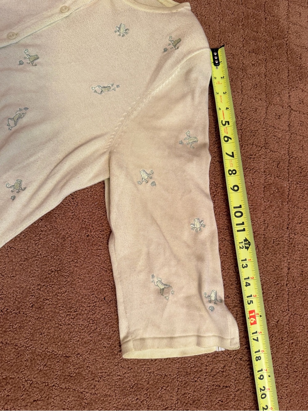 Christopher & Banks Green Frog Embroidered Cardigan Women’s Size L - Picture 4 of 7